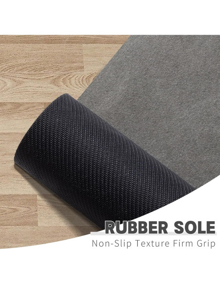 Juego de Alfombrillas de Baño YIHOUSE 3 Piezas Gris Oscuro