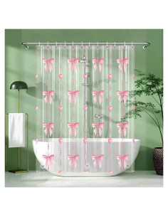 Cortina de Ducha Rosa Claro CAPQL 182x182cm Impermeable