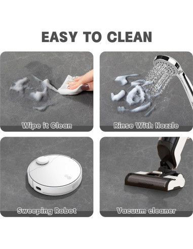 Juego de Alfombrillas de Baño YIHOUSE 3 Piezas Gris Oscuro