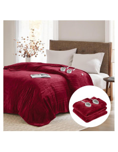 Manta Eléctrica Completa Degrees of Comfort Rojo 213x183 cm