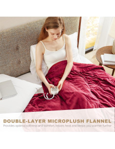 Manta Eléctrica Completa Degrees of Comfort Rojo 213x183 cm 2