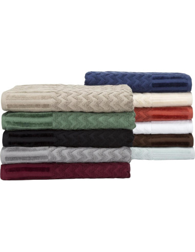 Juego de Toallas de Baño de Lujo Lavish Home 6 Piezas Algodón Marino