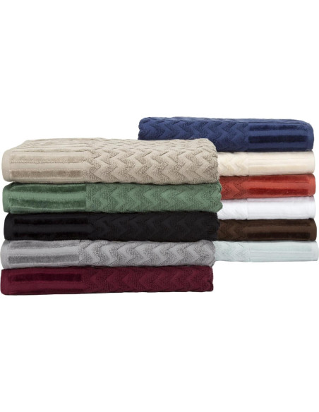 Juego de Toallas de Baño de Lujo Lavish Home 6 Piezas Algodón Marino