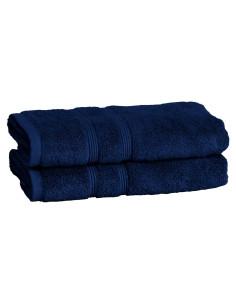 Juego de 2 Toallas de Mano Mosobam 40x76 cm Azul Marino 700 GSM