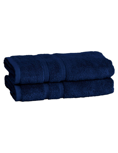 Juego de 2 Toallas de Mano Mosobam 40x76 cm Azul Marino 700 GSM