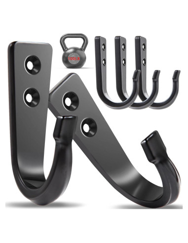 Ganchos de Pared WODEGIFT 5 Pcs Alta Resistencia Negro