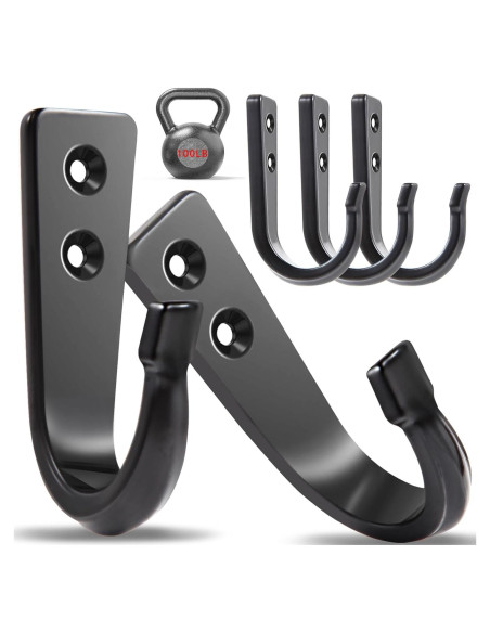 Ganchos de Pared WODEGIFT 5 Pcs Alta Resistencia Negro