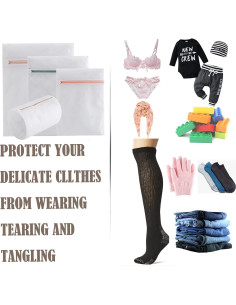 Juego de 4 Bolsas de Malla para Lavandería Xducom - Delicados 2