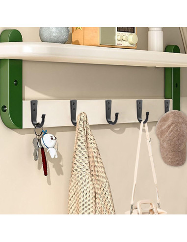 Ganchos de Pared WODEGIFT 5 Pcs Alta Resistencia Negro