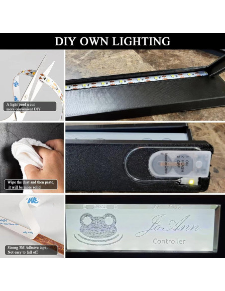 Luces de tira LED a pilas JUNWEN 1m blancas para decoración