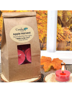 Velas Tealight Aromatizadas Candeo - Cosecha de Manzana - 12 Unidades 2