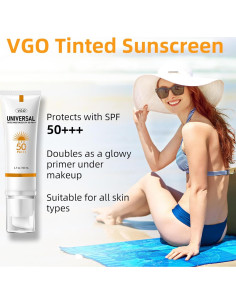 Protector Solar Tinteado VGO SPF 50 50ml Hidratante UVA/UVB 2