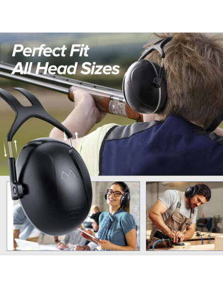 Auriculares de Cancelación de Ruido Basear SNR 35dB para Adultos