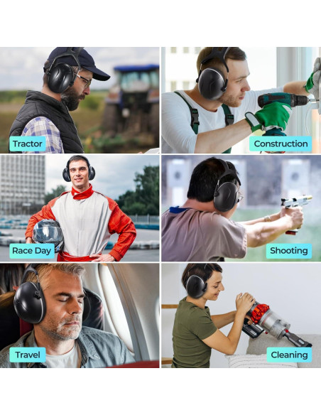 Auriculares de Cancelación de Ruido Basear SNR 35dB para Adultos