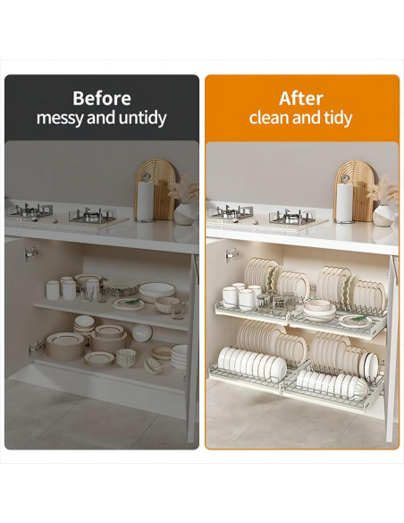 Organizador Extraíble ZHOHO TANT para Gabinete de Cocina 42.2x39.9cm