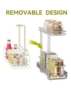 Organizador Deslizante STORKING 2 Niveles Cromado 28x46 cm 2