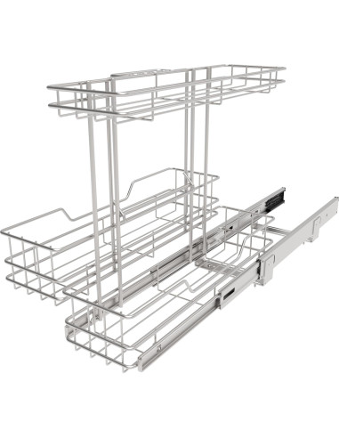 Organizador Deslizante STORKING 2 Niveles Cromado 28x46 cm