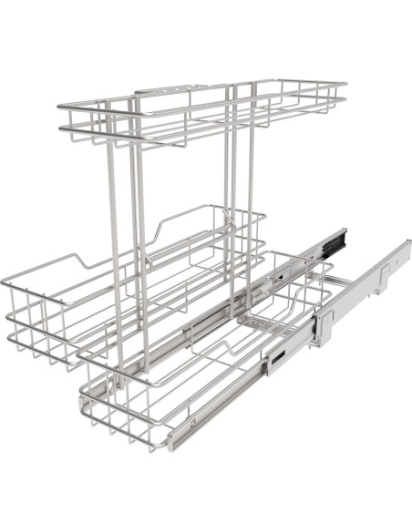 Organizador Deslizante STORKING 2 Niveles Cromado 28x46 cm