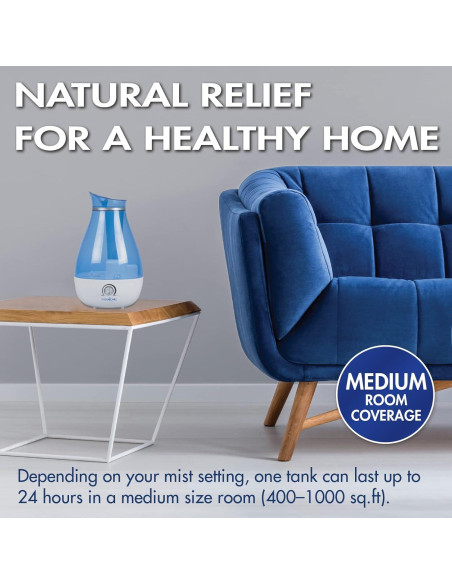 Humidificador Ultrasonico HealthWise 2.6L Niebla Fría Sin Filtro