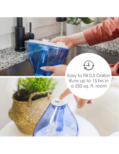 Humidificador Ultrasonico Crane 1.5L Niebla Fría Silencioso