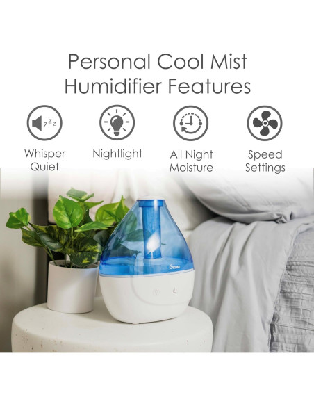 Humidificador Ultrasonico Crane 1.5L Niebla Fría Silencioso