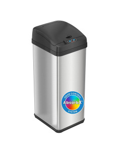 Basurero Automático iTouchless 13 Gal Acero Inoxidable con Sensor