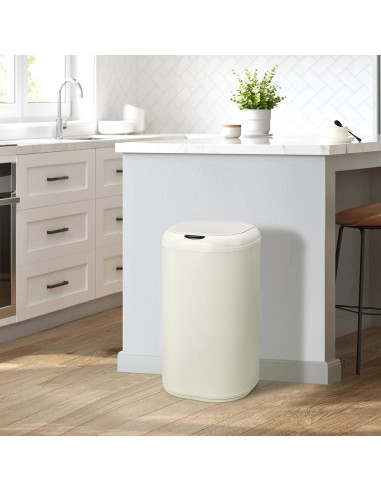 Basurero Automático GarveeHome 30L con Sensor de Movimiento Beige