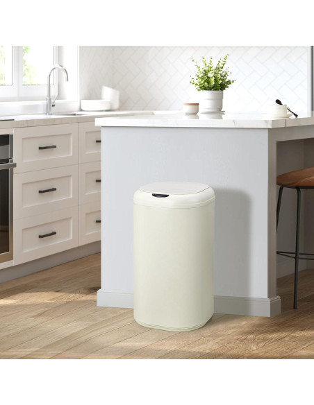 Basurero Automático GarveeHome 30L con Sensor de Movimiento Beige