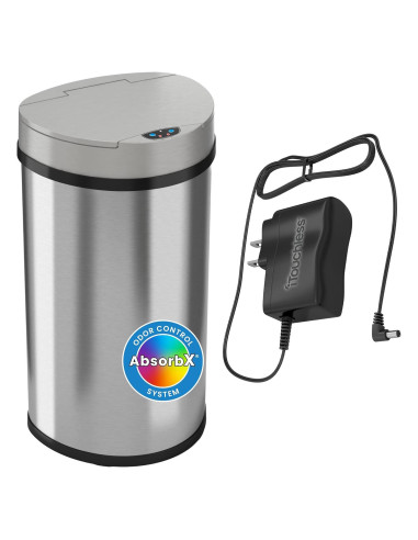 Bote de Basura iTouchless 49L Acero Inoxidable con Sensor
