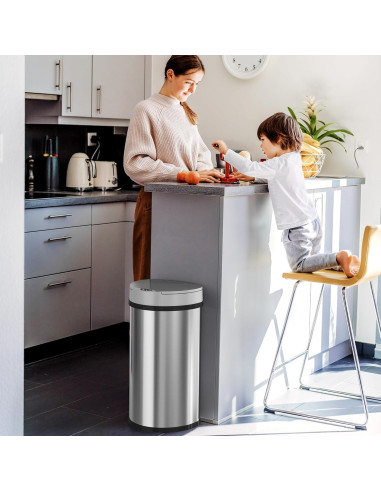 Bote de Basura iTouchless 49L Acero Inoxidable con Sensor