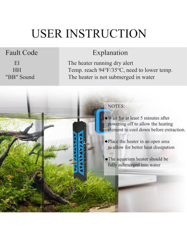 Calentador de Acuario Magtool 300W para Tanques 150-360L