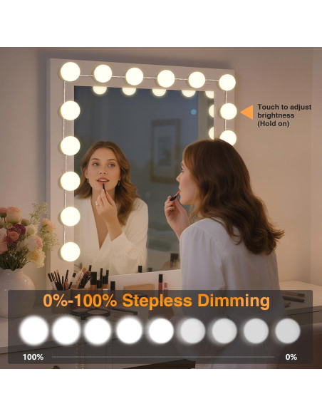 Luces de Tocador AIBOO 16 Bombillas LED Regulables para Maquillaje