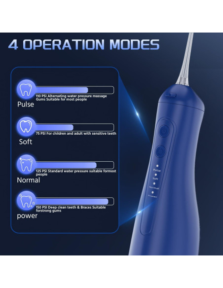 Irrigador Dental Inalámbrico Next Beauty CYQ 300ML Azul