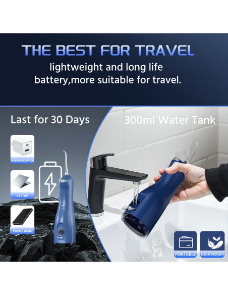 Irrigador Dental Inalámbrico Next Beauty CYQ 300ML Azul