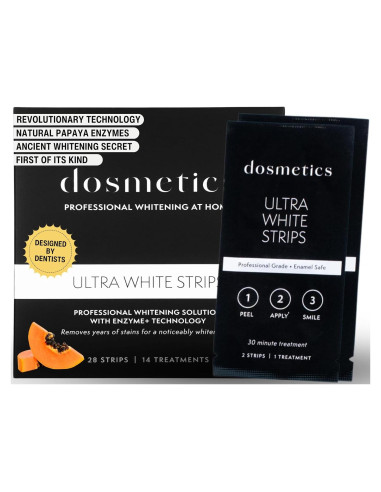 Tiras Blanqueadoras para Dientes Dosmetics - 28 Piezas, Sin Sensibilidad