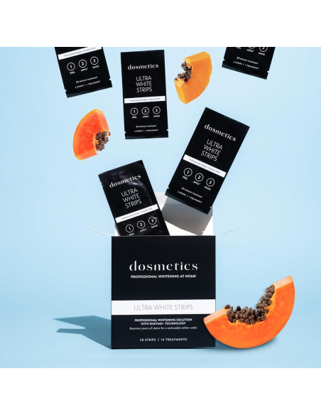 Tiras Blanqueadoras para Dientes Dosmetics - 28 Piezas, Sin Sensibilidad