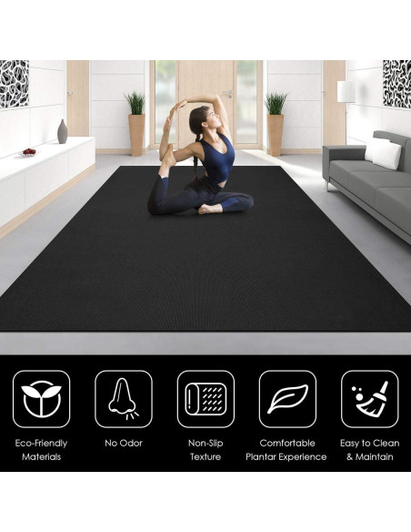Esterilla de Yoga Goplus 2.13m x 1.52m Antideslizante 8mm