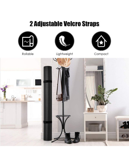 Esterilla de Yoga Goplus 2.13m x 1.52m Antideslizante 8mm