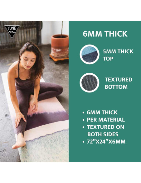 Esterilla de Yoga Yune Yoga 6mm Antideslizante Ecológica