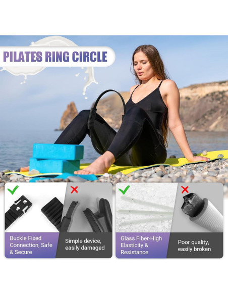 Anillo de Pilates Paleclouds 34.3 cm con Póster y Bolsa