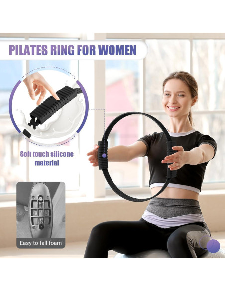 Anillo de Pilates Paleclouds 34.3 cm con Póster y Bolsa