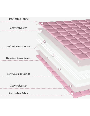 Manta con peso Giantex 60x80 cm 9 kg Rosa con 2 fundas