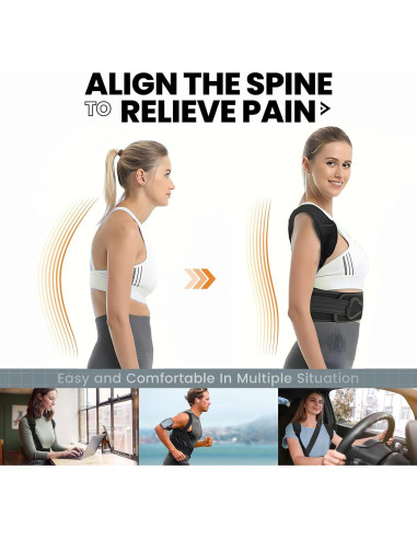 Corrector de Postura Ajustable Huge Hill - Alivio Dolor Hombros