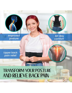 Faja Correctora de Postura ORTONYX para Hombres y Mujeres - Alivio Espalda Alta 2