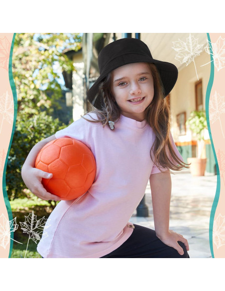 16 Sombreros de Cubo Plegables Unisex de Algodón Negro