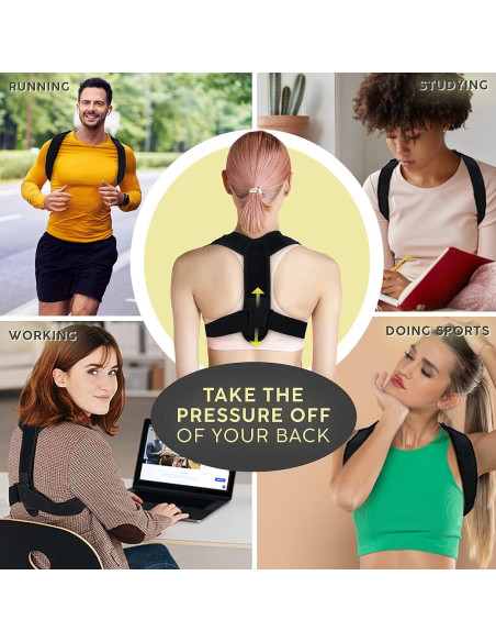 Dispositivo de Tracción Cervical iBYWM Ajustable Negro Carbón