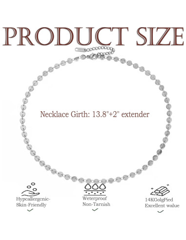 Collar Choker Dainty de Oro 14K y Plata Esterlina Ajustable