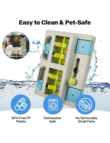 Dispensador de Comida para Perros Pawise 3 Niveles Azul