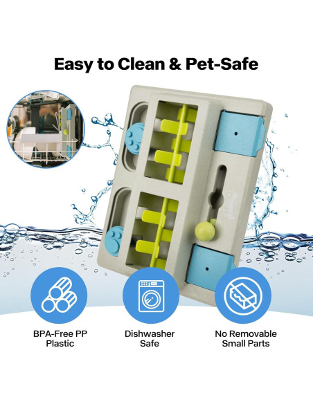 Dispensador de Comida para Perros Pawise 3 Niveles Azul