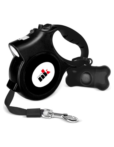 Correa de Perro Retráctil Makife 5m con Luz LED hasta 25kg
